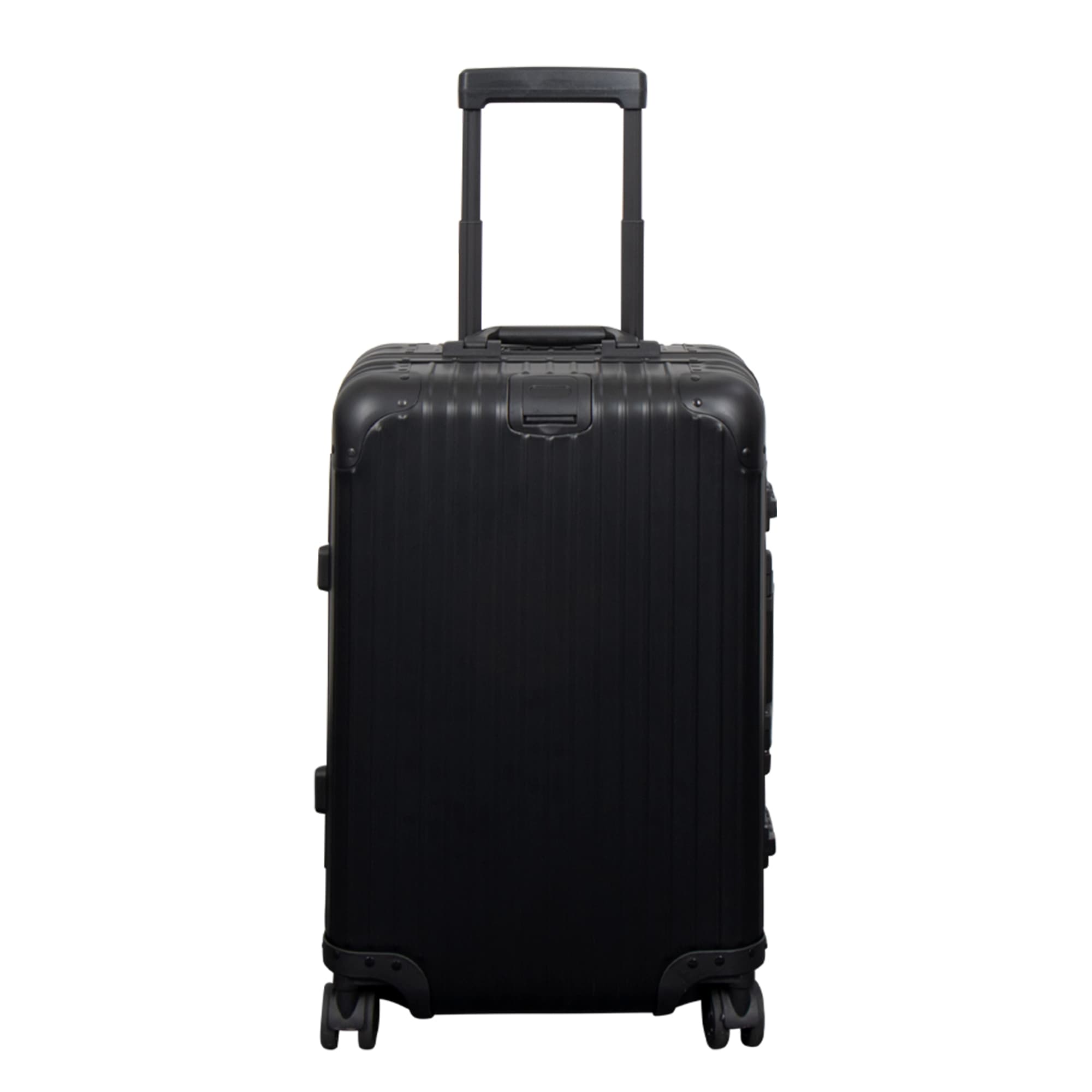 Handbagage koffer - Aluminium koffer - Zwart - Luxe trolley met TSA slot - 36 liter