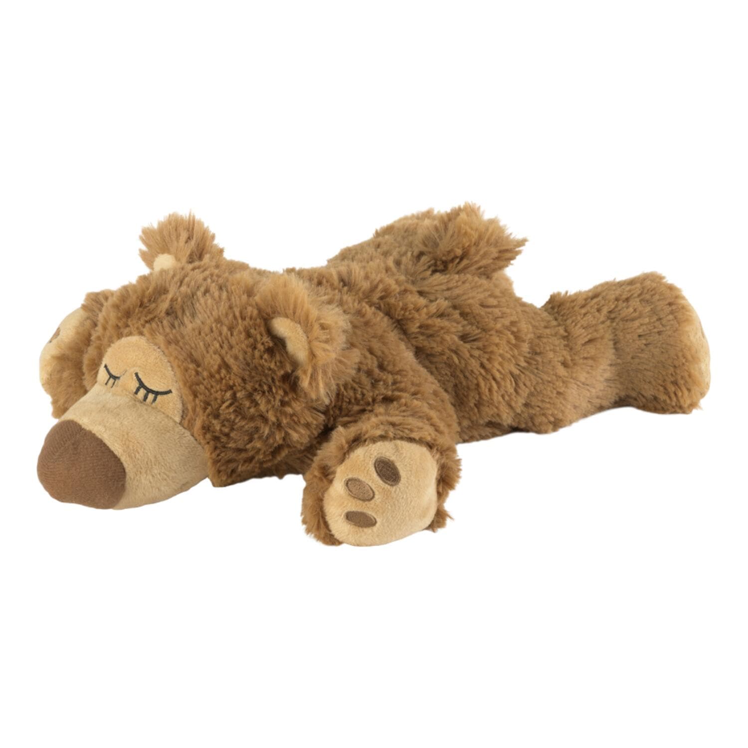 Warmies warmte/magnetron knuffel beer - bruin - 32 cm - pittenzak - opwarm knuffel