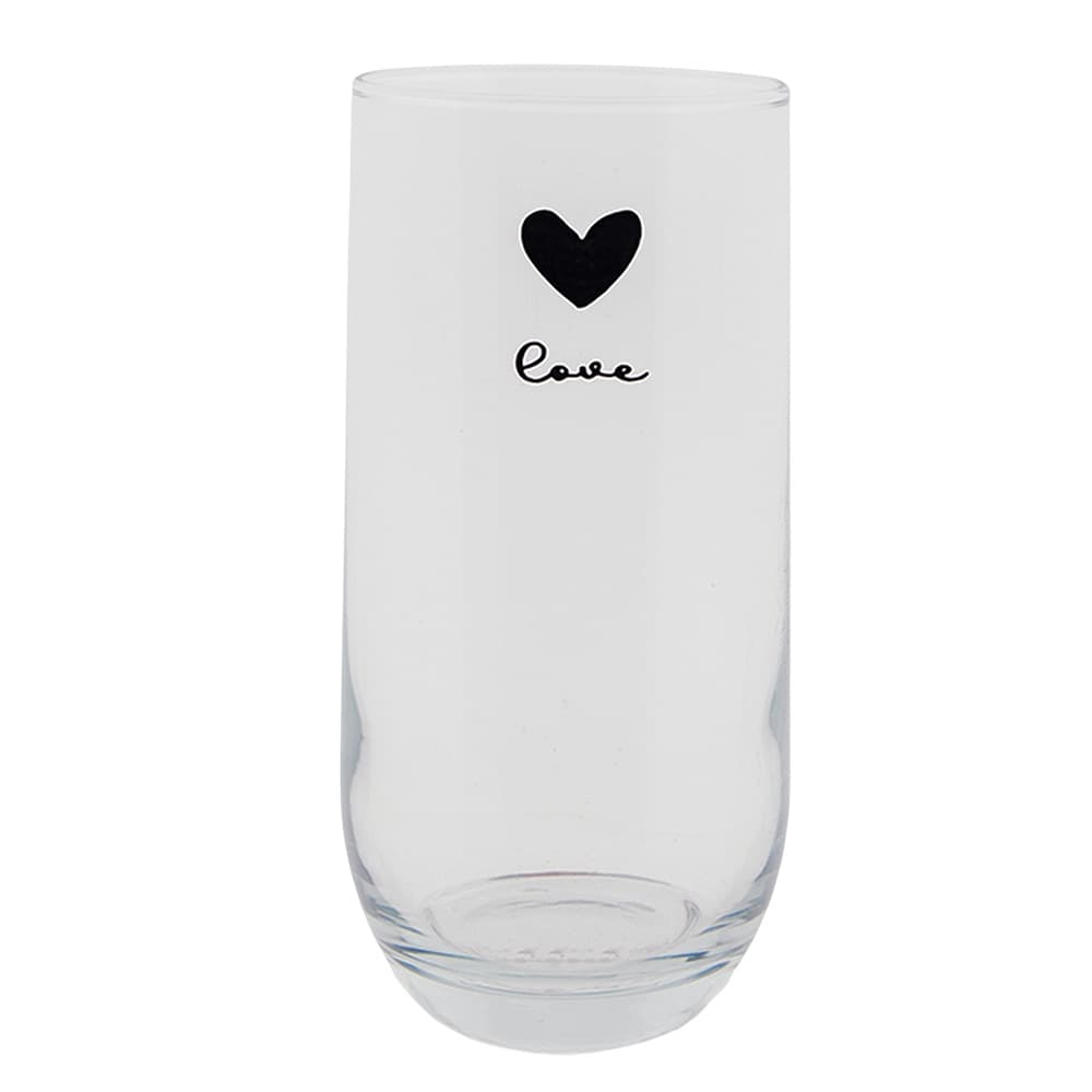 Clayre & Eef Waterglas 280 ml Glas Hart