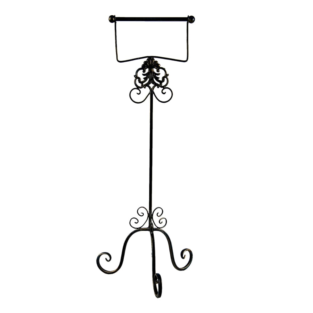 Porte-rouleau de papier toilette 27x24x70 cm Marron Fer