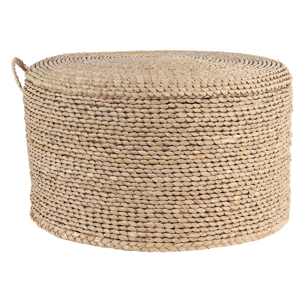 Poef Ø 40x23 cm Bruin Zeegras