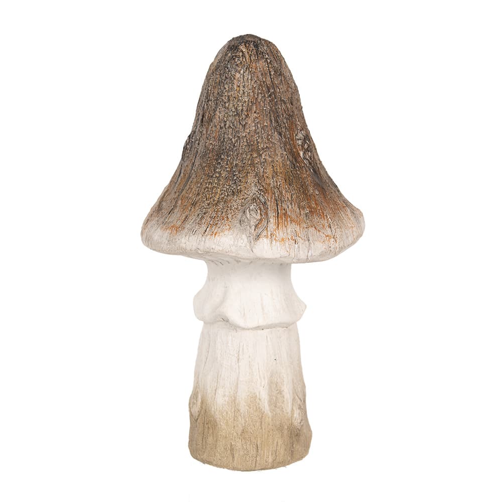 Decoratie Paddenstoel Ø 12x22 cm Bruin Wit Keramiek