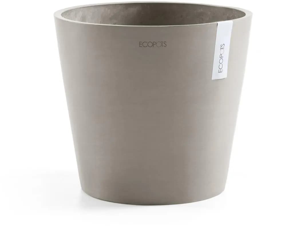 Ecopots kunststof bloempot amsterdam 40x35 cm taupe