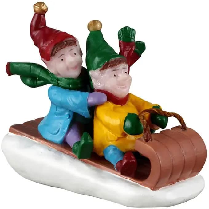 Lemax toboganning kerstdorp figuur type 2 Santa's Wonderland 2026