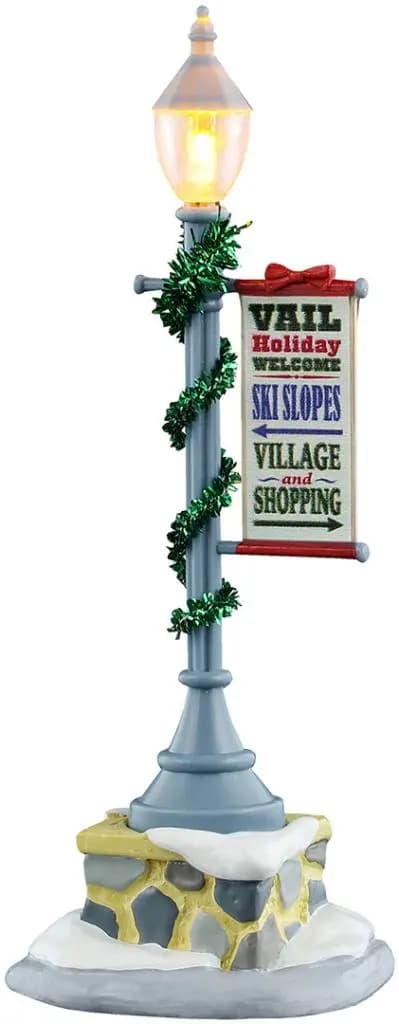 Lemax vail lamp post verlichte straatlantaarn Vail Village 2025