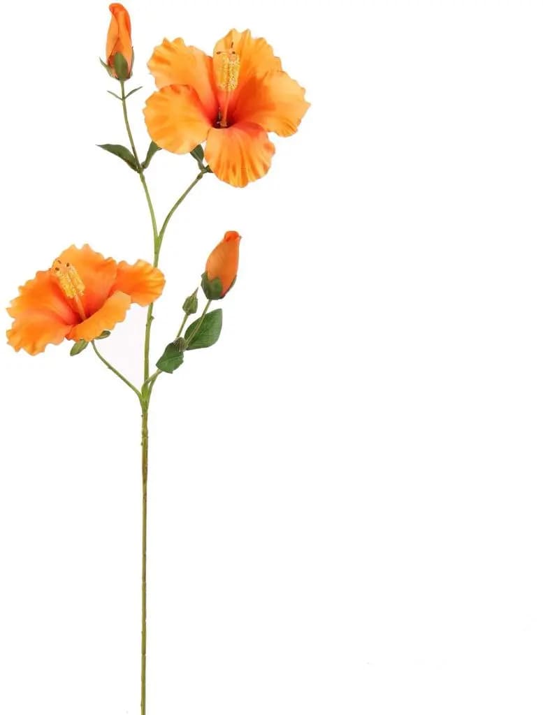 Pure Royal kunsttak hibiscus 75cm oranje