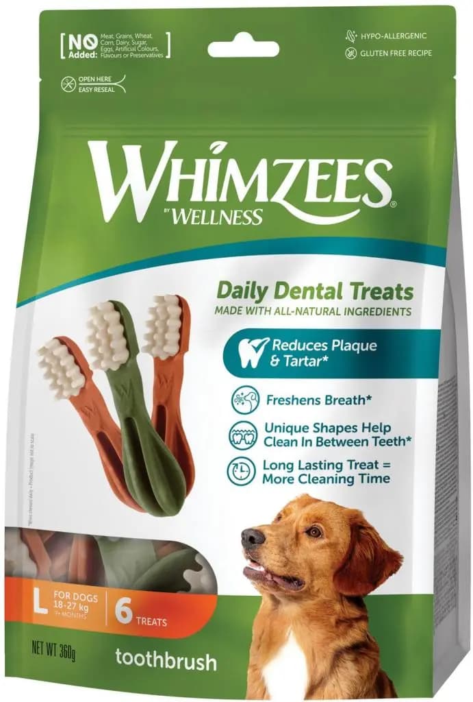 Whimzees tandenborstel 14,5cm 6 stuks - L