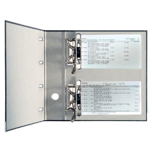 Ordner leitz 1092 giro-bank met dubbele mechaniek 75mm karton a4 zwart