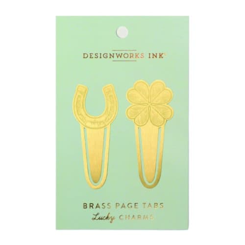 Designworks ink boekenlegger messing - lucky charms à 2 stuks