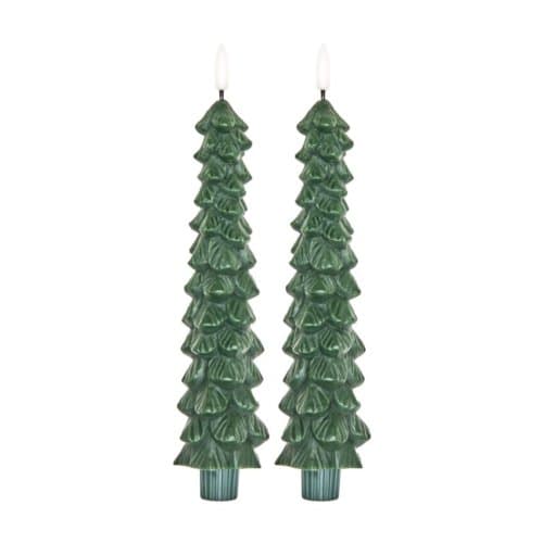 Rice kerst led kaarsen kerstboom, set van 2