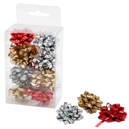 Kerst starbows wonderfull x-mas, 35 mm, 12 stuks