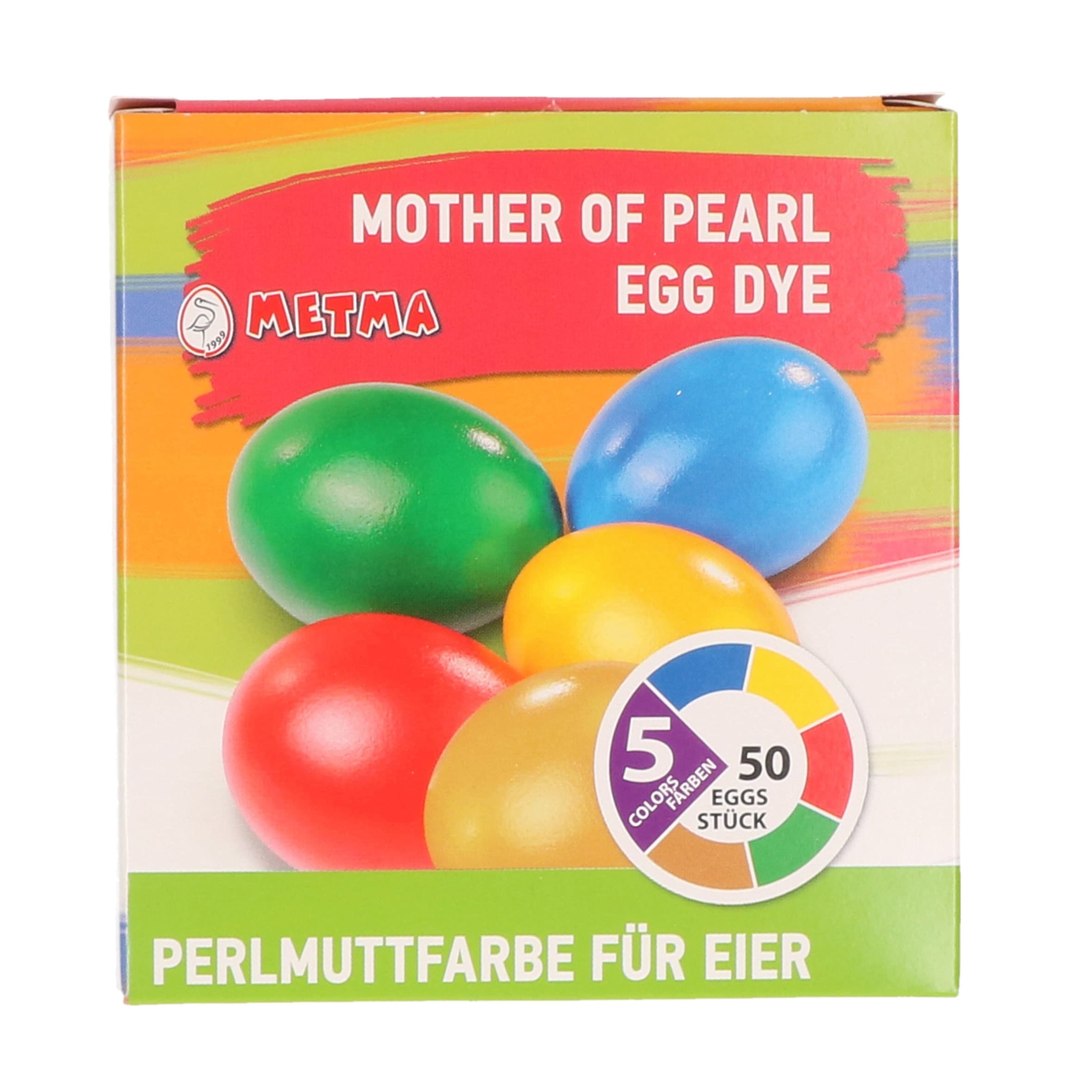 Paasei verf set - eieren verfen - 5 kleuren - parelmoer - voor ca. 40 eieren