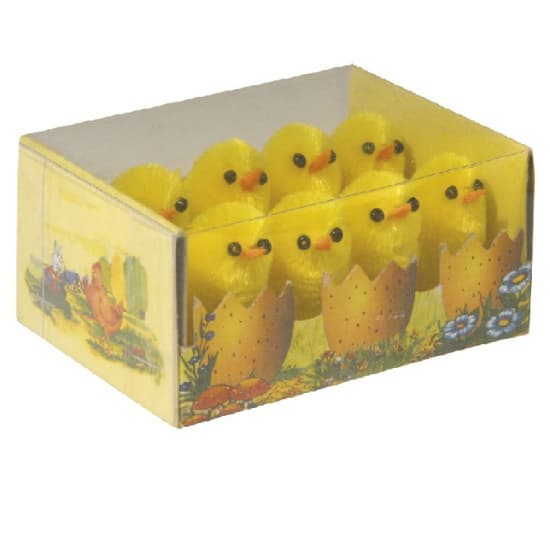 Paaskuikentjes - geel - mini - 3 cm - 8x stuks - Paasversiering / Pasen decoraties - kuikens
