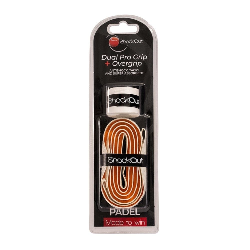 Shockout Dual Pro Grip And Overgrip Orange White