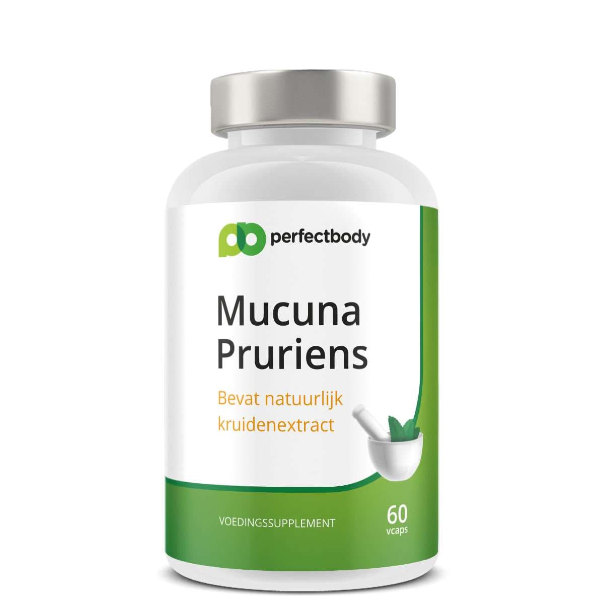 Mucuna Pruriens capsules - 15% L-Dopa extract - Voor libido, energie & nachtrust - 60 plantaardige capsules PerfectBody