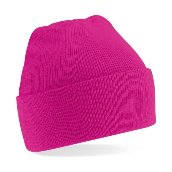 Beechfield kindermuts Soft Feel - fuchsia roze - voor kinderen - meisjes - acryl - one size