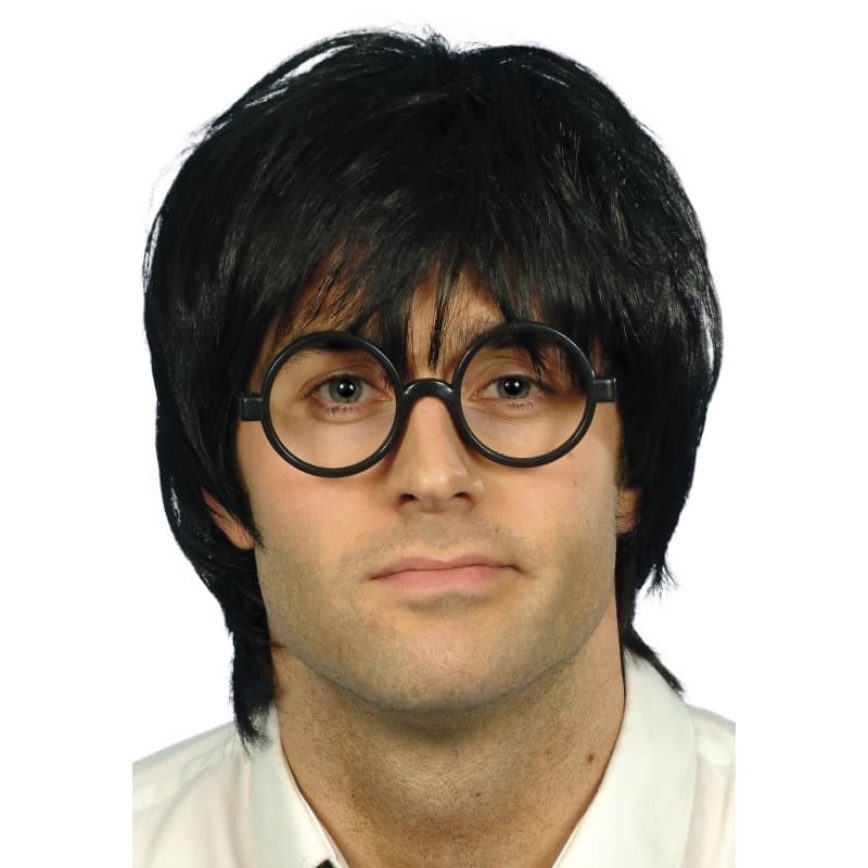 Smiffys Nerd verkleed pruik - met bril - heren - herenpruik - schoolboy - Carnaval
