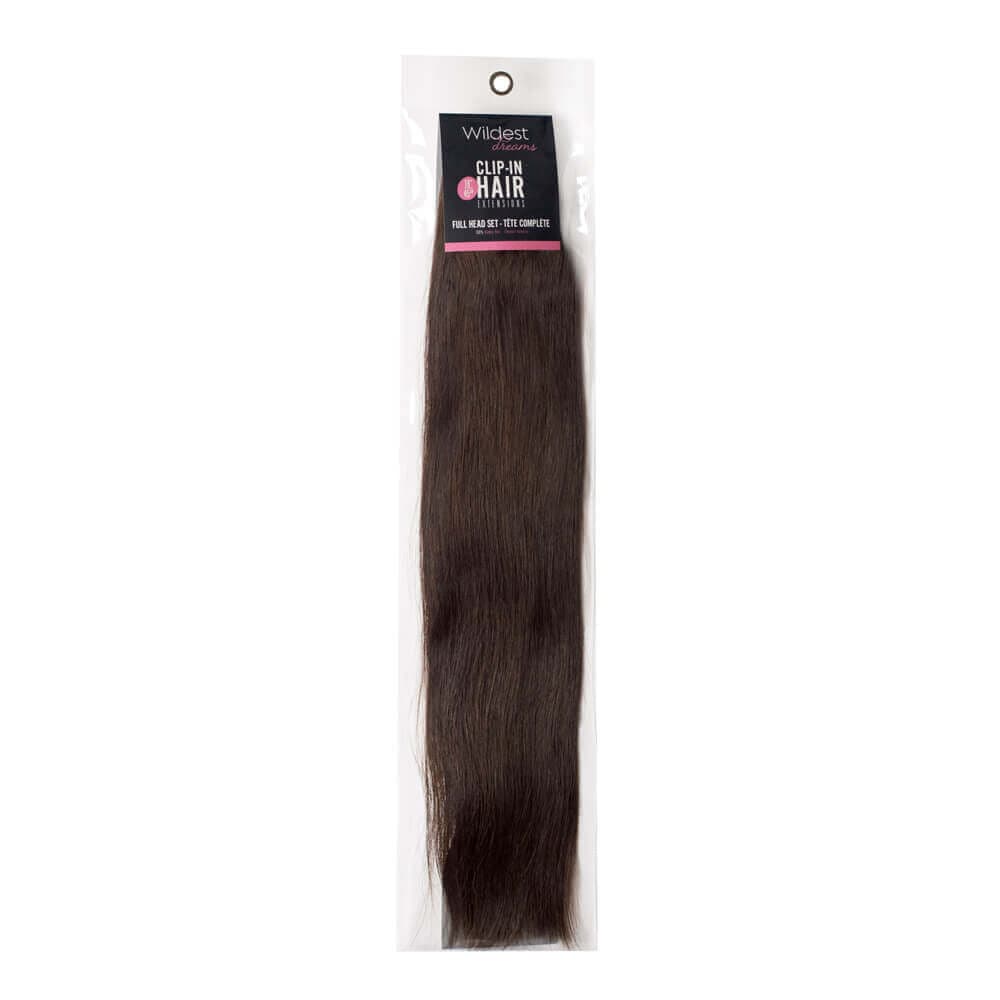 Wildest Dreams Clip-in Extensies - Volledige Hoofd Set in 2-Brownest Brown, 45cm