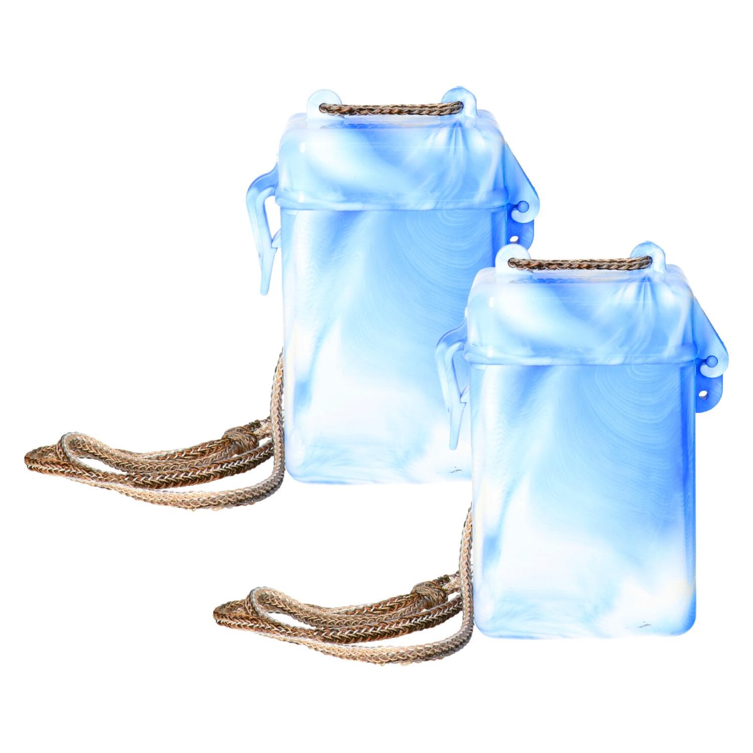 Bestway opbergkoker waterdicht - 2x - blauw - 11 cm - voor geld/pasjes -