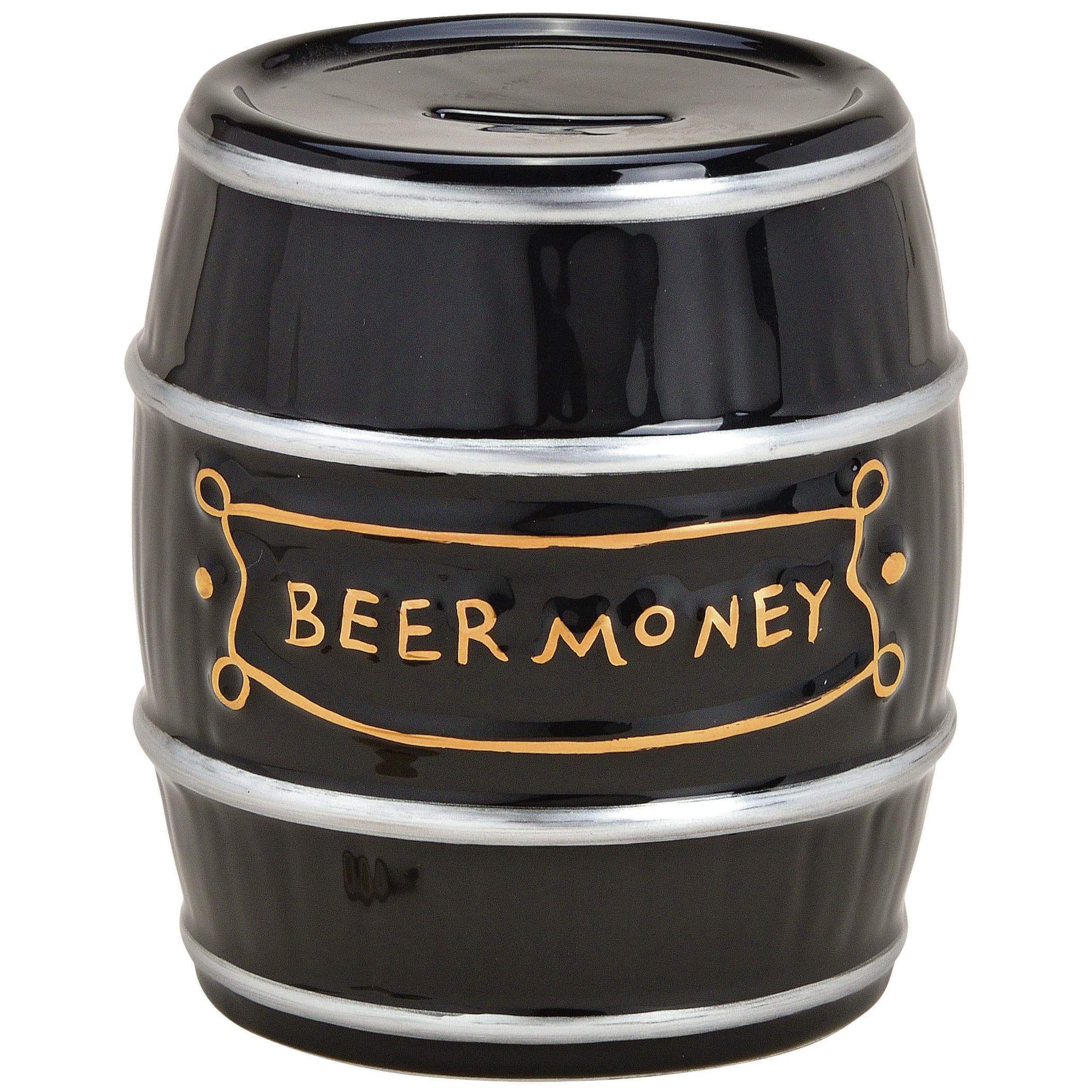 Cepewa Spaarpot voor volwassenen Beermoney - Keramiek - Bier vat/ton - 13 x 14 cm -