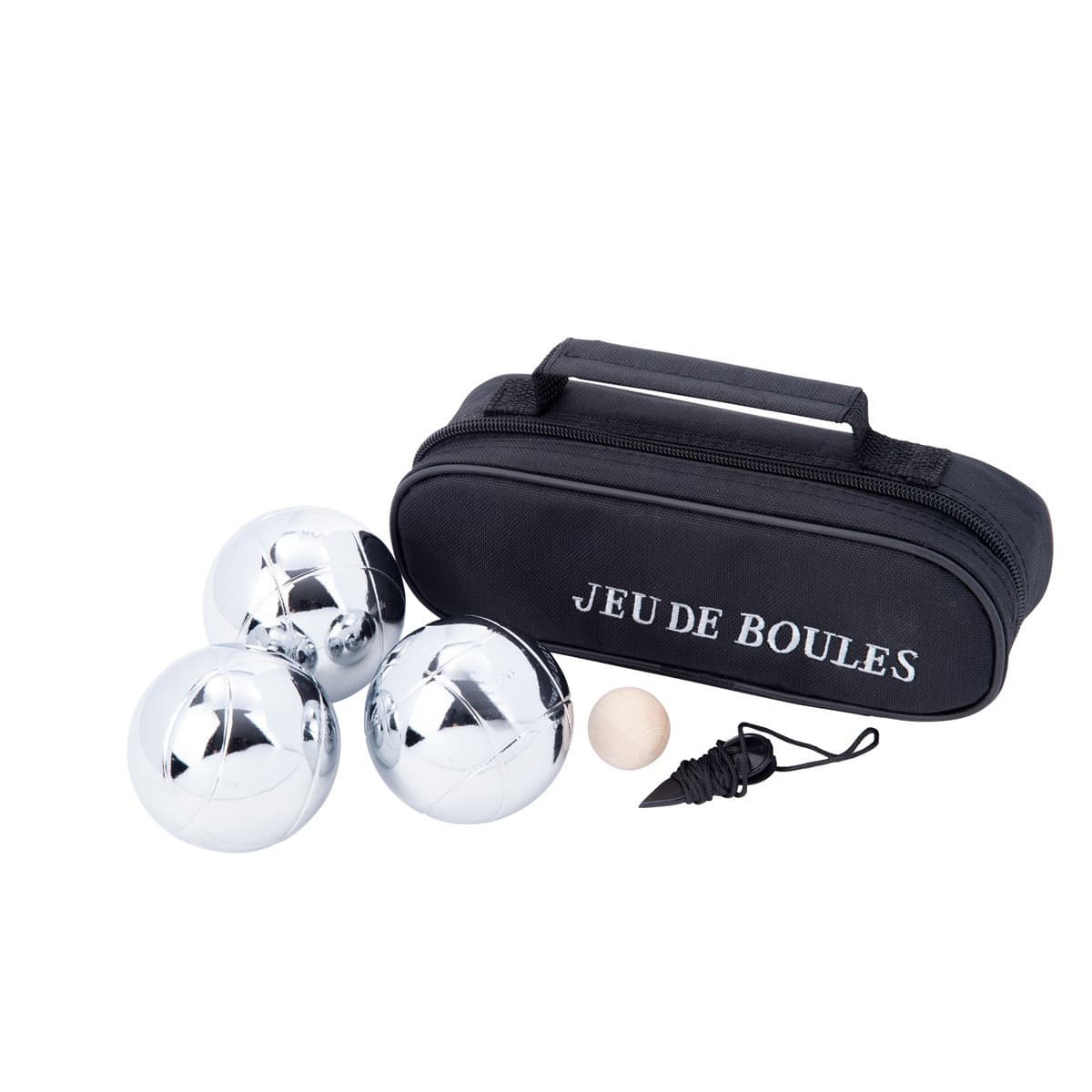 Engelhart Jeu de boules set - 3 ballen/1 but in draagtas -