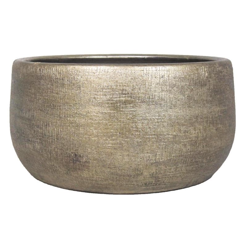 Floran Bloempot Mira - goud - keramiek - binnen - 29x14cm - plantenpot -