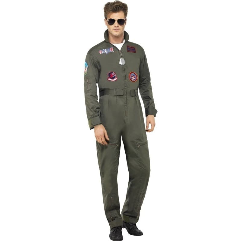Smiffys Luxe straaljager - piloten - jumpsuit - Top Gun - heren 56-58 (XL) -