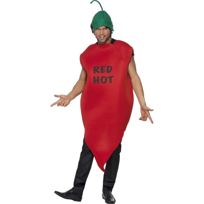 Smiffys Rode peper kostuum - volwassenen - one size - carnaval One size -
