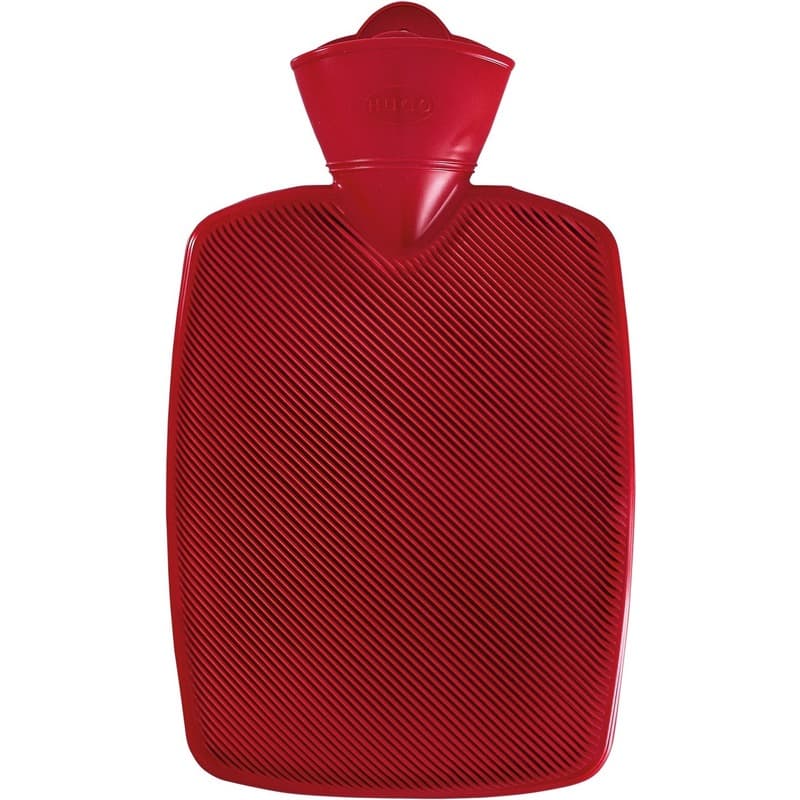 Warm water kruik - kunststof kruik - zonder hoes - rood - 1,8 liter