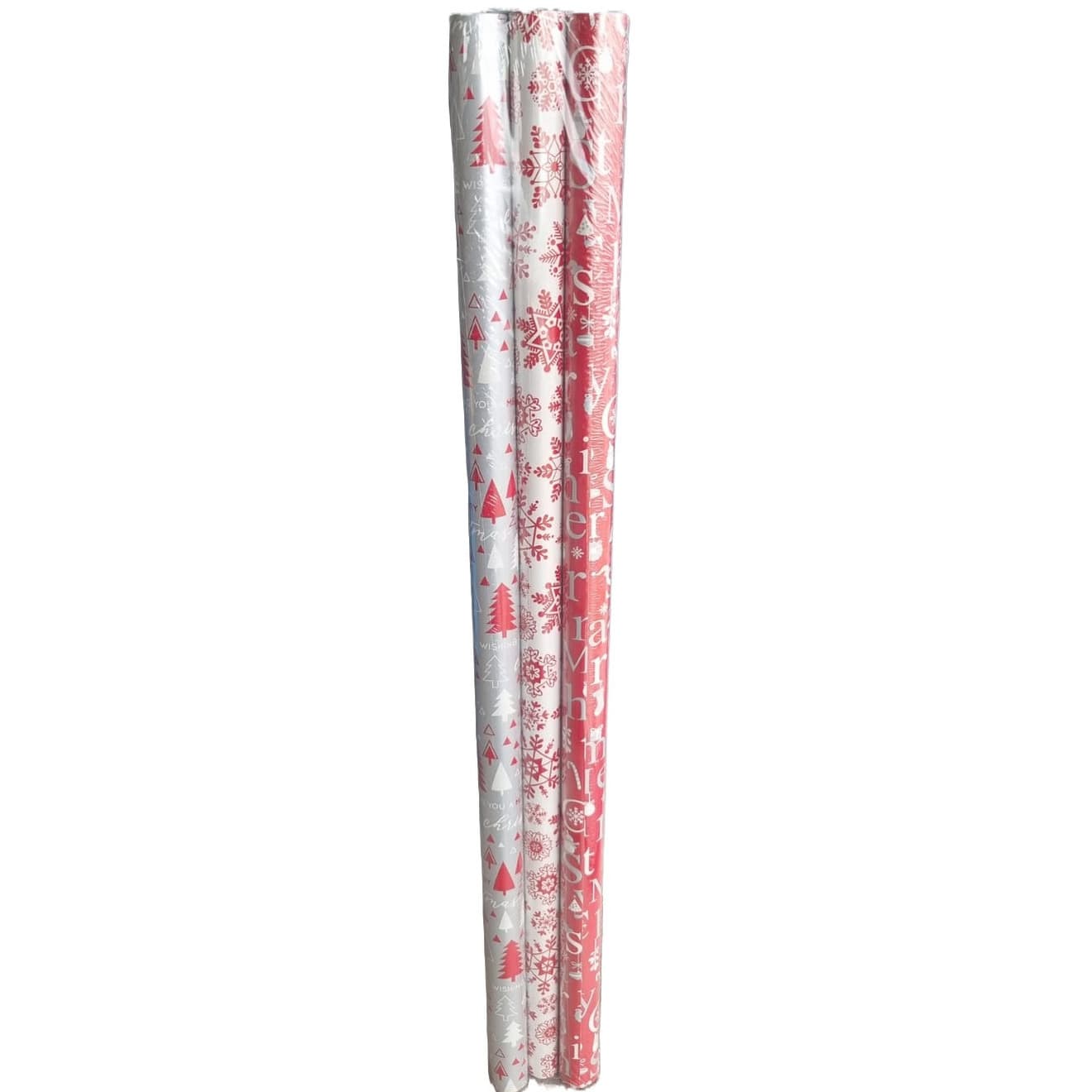 Kerst inpakpapier/cadeaupapier - set van 3x rollen - 150 x 70 cm