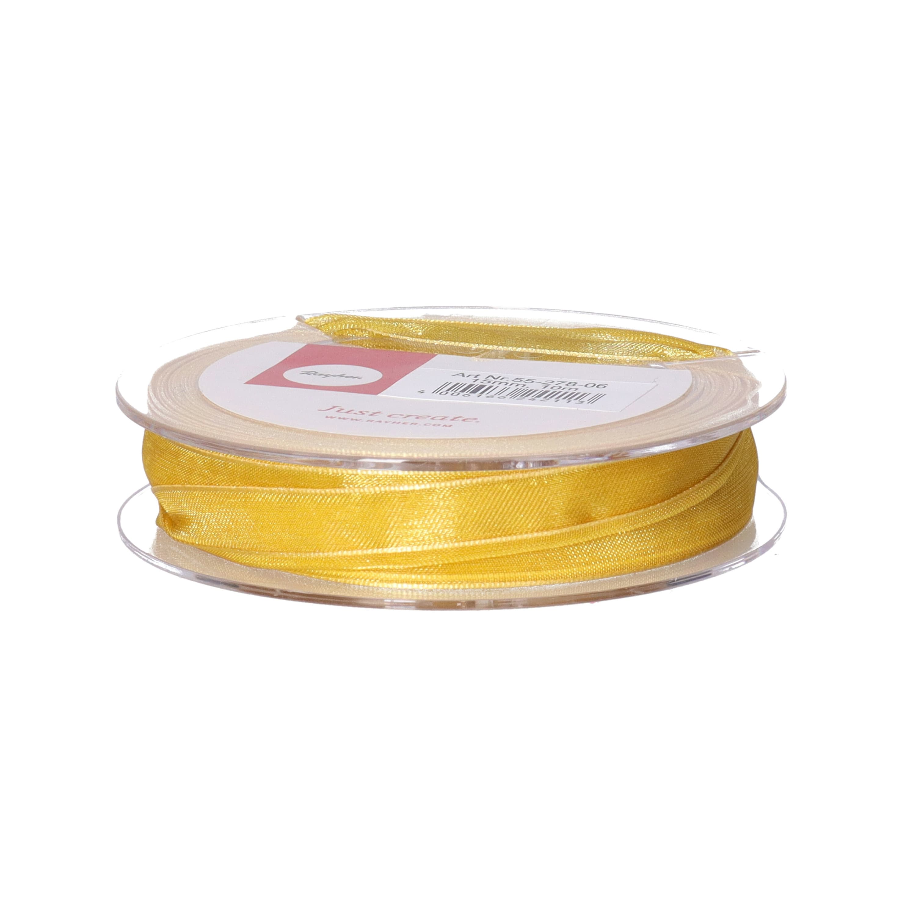 Rayher Hobby decoratie organza sierlint - 1x - goud - 15 mm x 10m