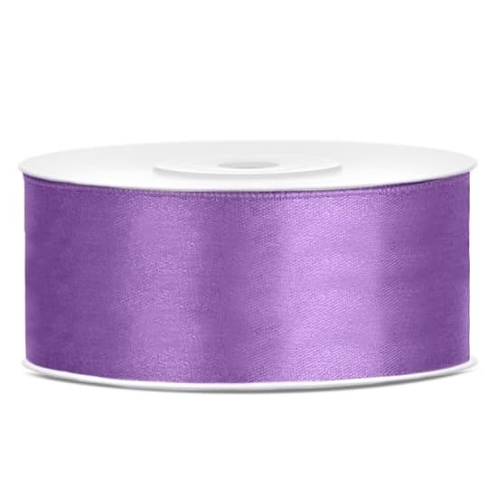 Satijn sierlint - lila paars - Cadeau lint - 2,5 cm x 25m