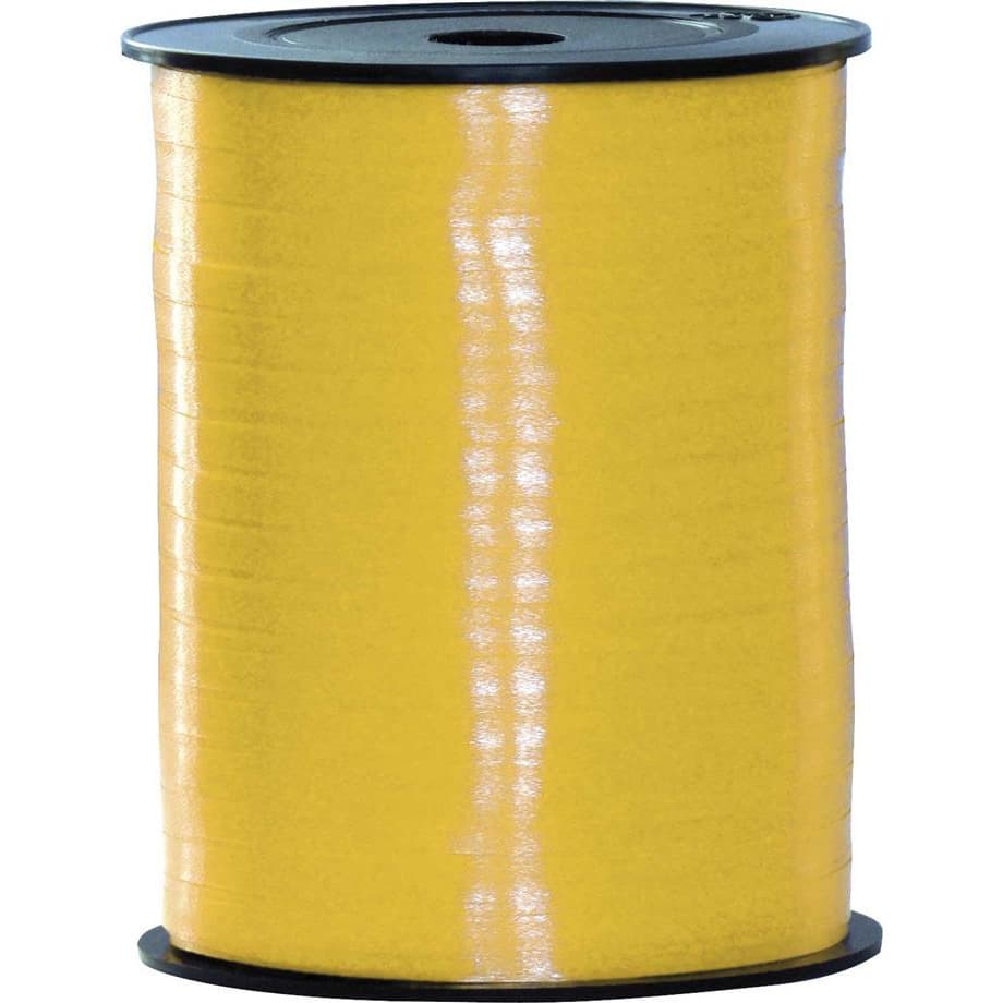 Sierlint of cadeaulint - geel - dun - 500 meter x 0.5 cm