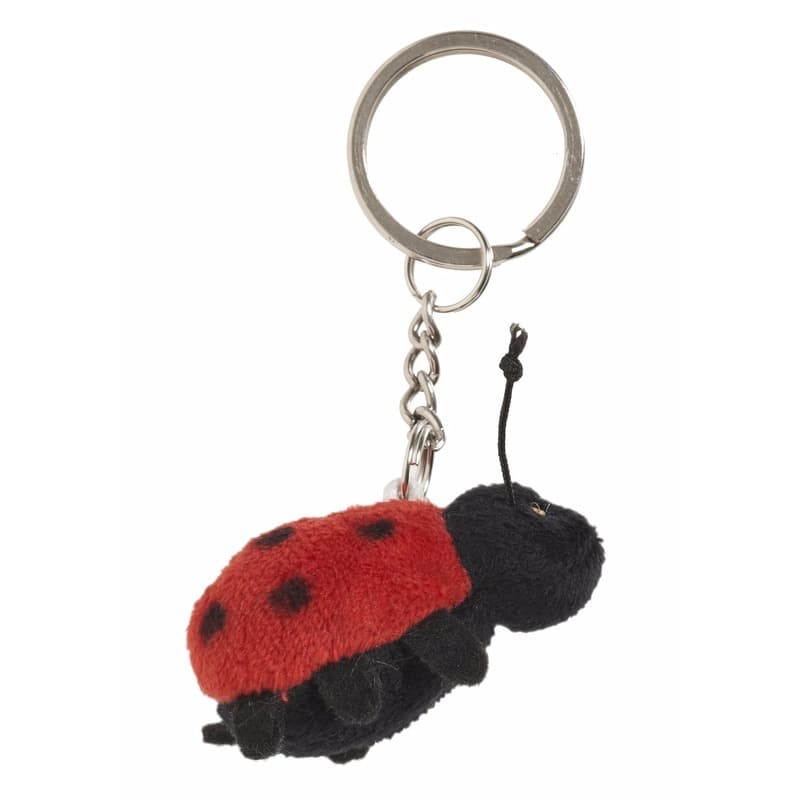 8x Pluche Lieveheersbeestje knuffel sleutelhanger 6 cm