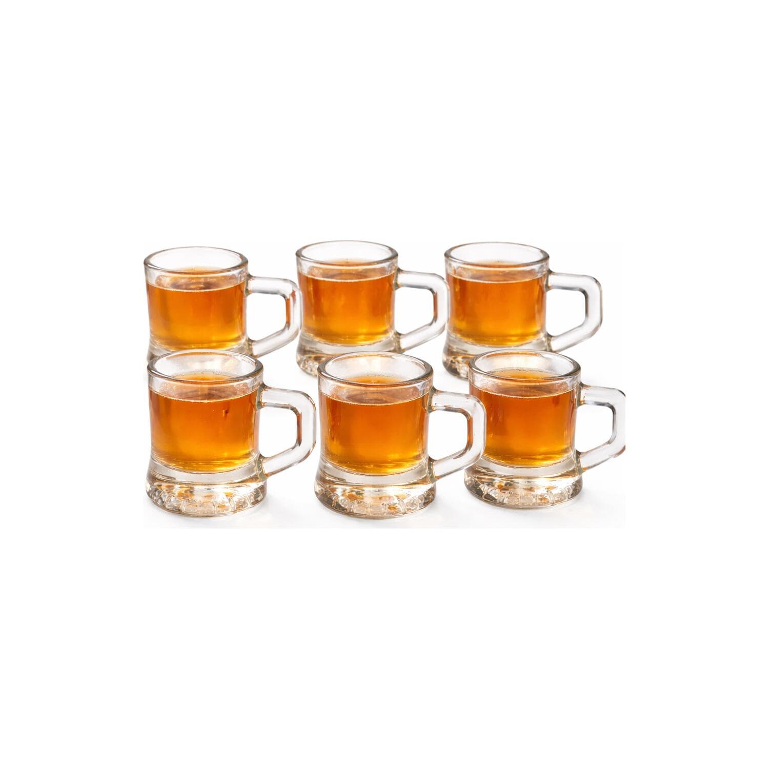 Alessandro Shotglaasjes Jarrita Praga - 6x stuks - met oor - glas - 3 x 5 x 4 cm - 30 ml