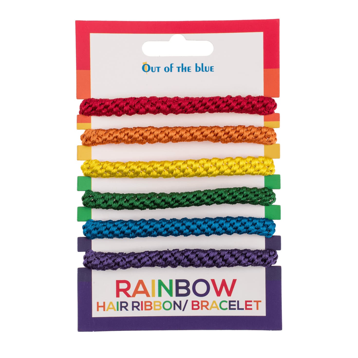Armbandjes/haarbandjes - Gay Pride/Regenboog thema kleuren - setje van 6x stuks
