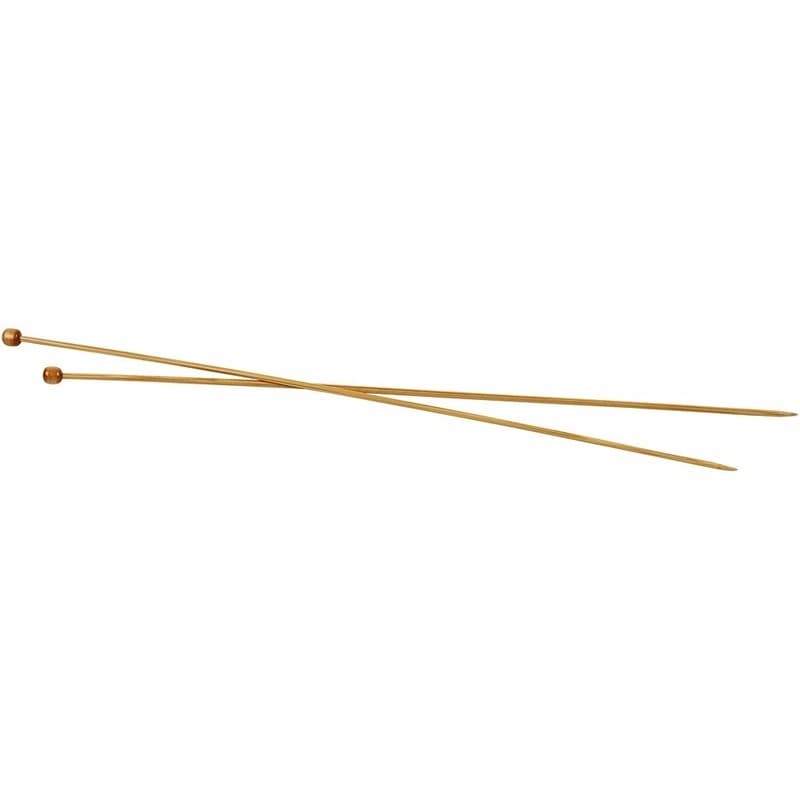 Bamboe breinaalden - size nr 3 - hout - 35 cm lang - breien