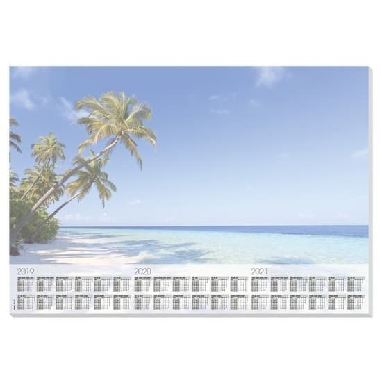 Bureau onderlegger papier 41 x 59,5 cm met kalender 30 vellen