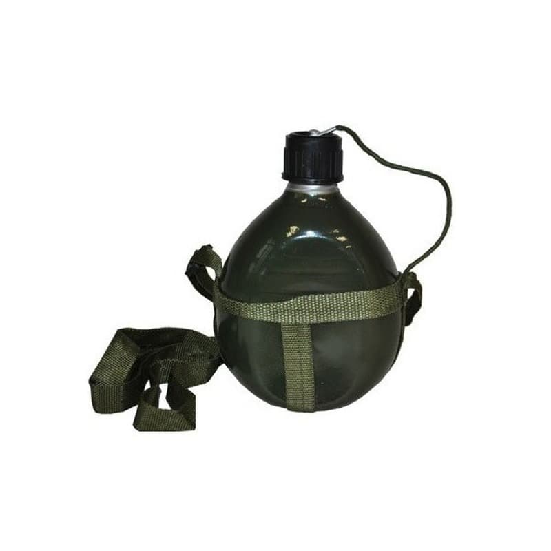 Carnaval verkleed Survival veldfles - leger groen - soldaat - verkleed accessoire