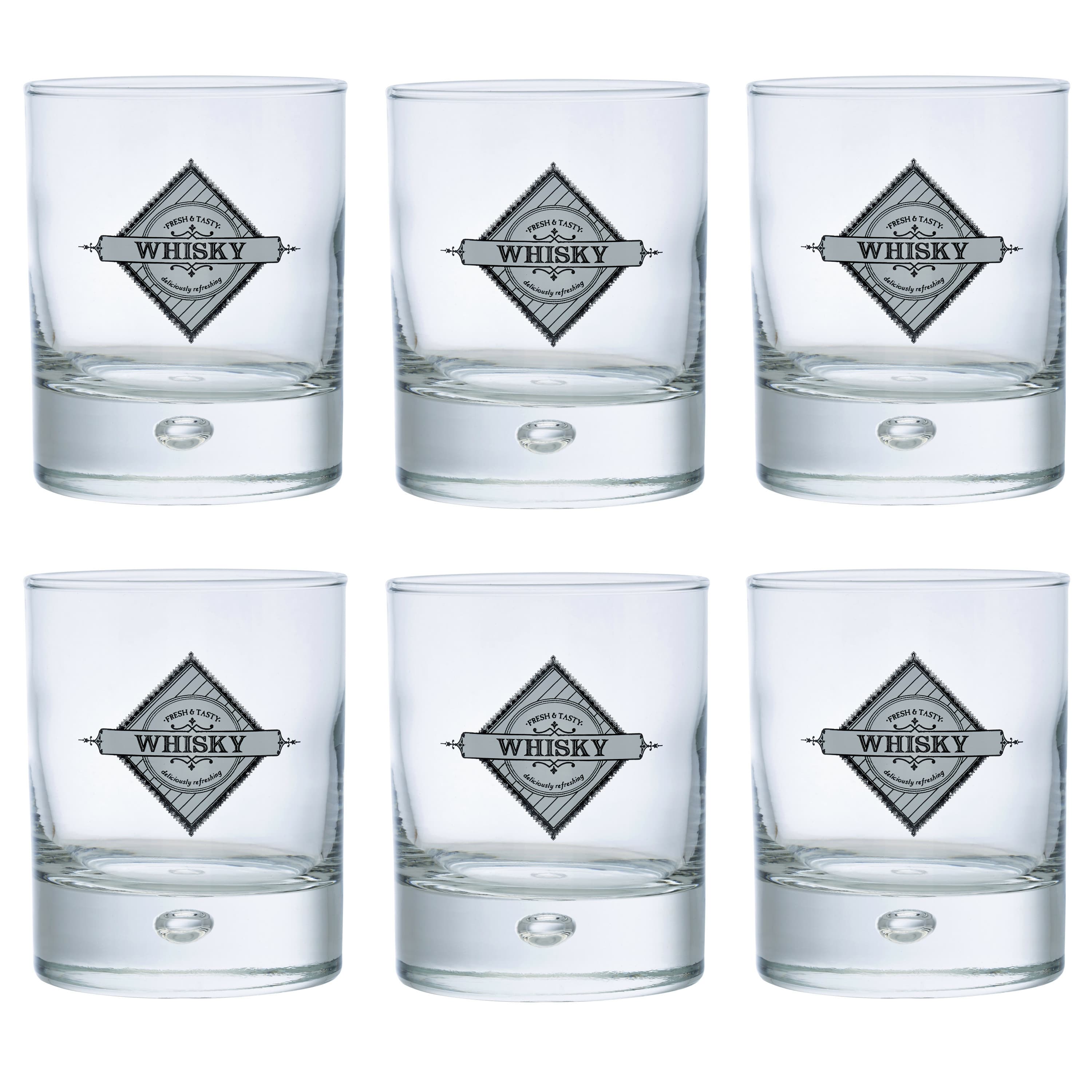 Durobor Whisky tumbler glazen - 6x - Disco serie - transparant - 290 ml