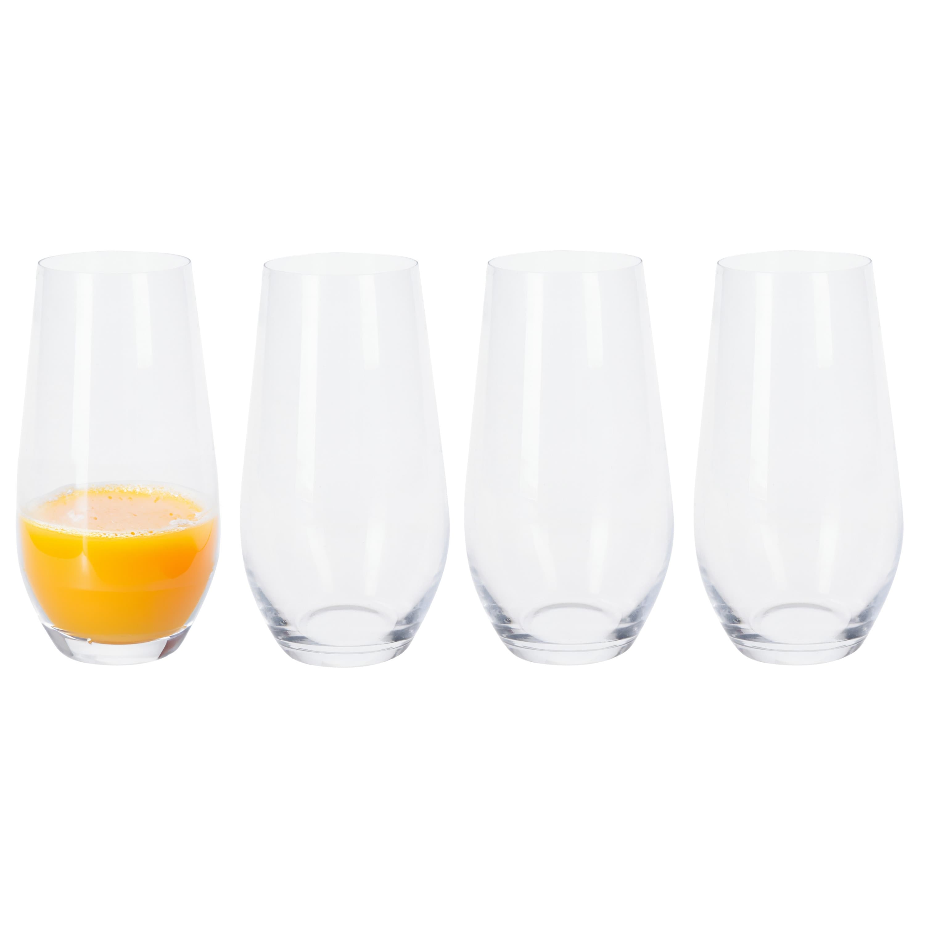 Excellent Houseware Tumbler waterglazen - 4x stuks - 580 ml - grote drinkglazen