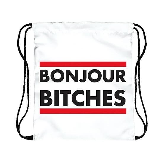 Festival tasje Bonjour Bitches wit