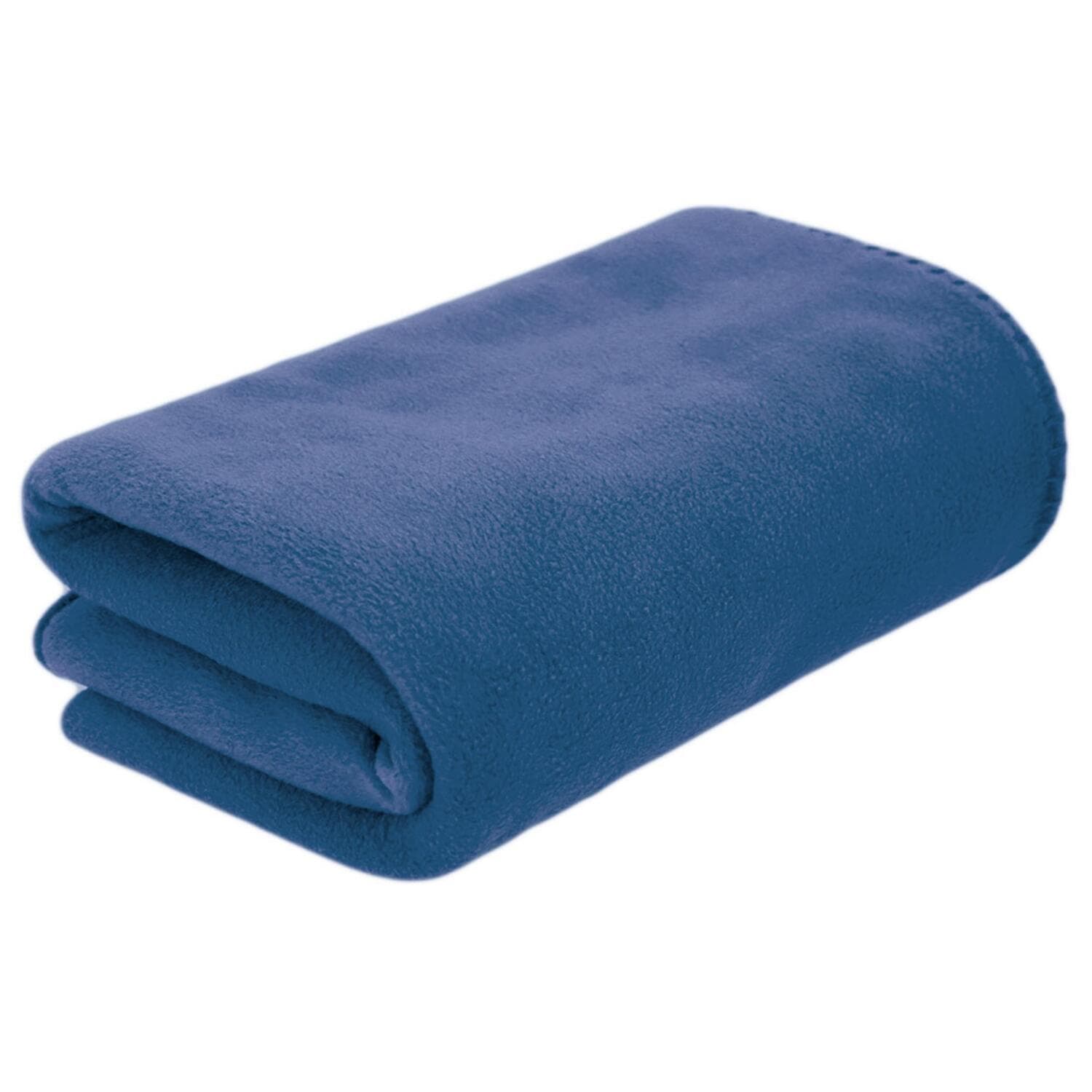 Fleece deken Cosy - blauw - plaid - 120x150 cm - polyester - 180 gram