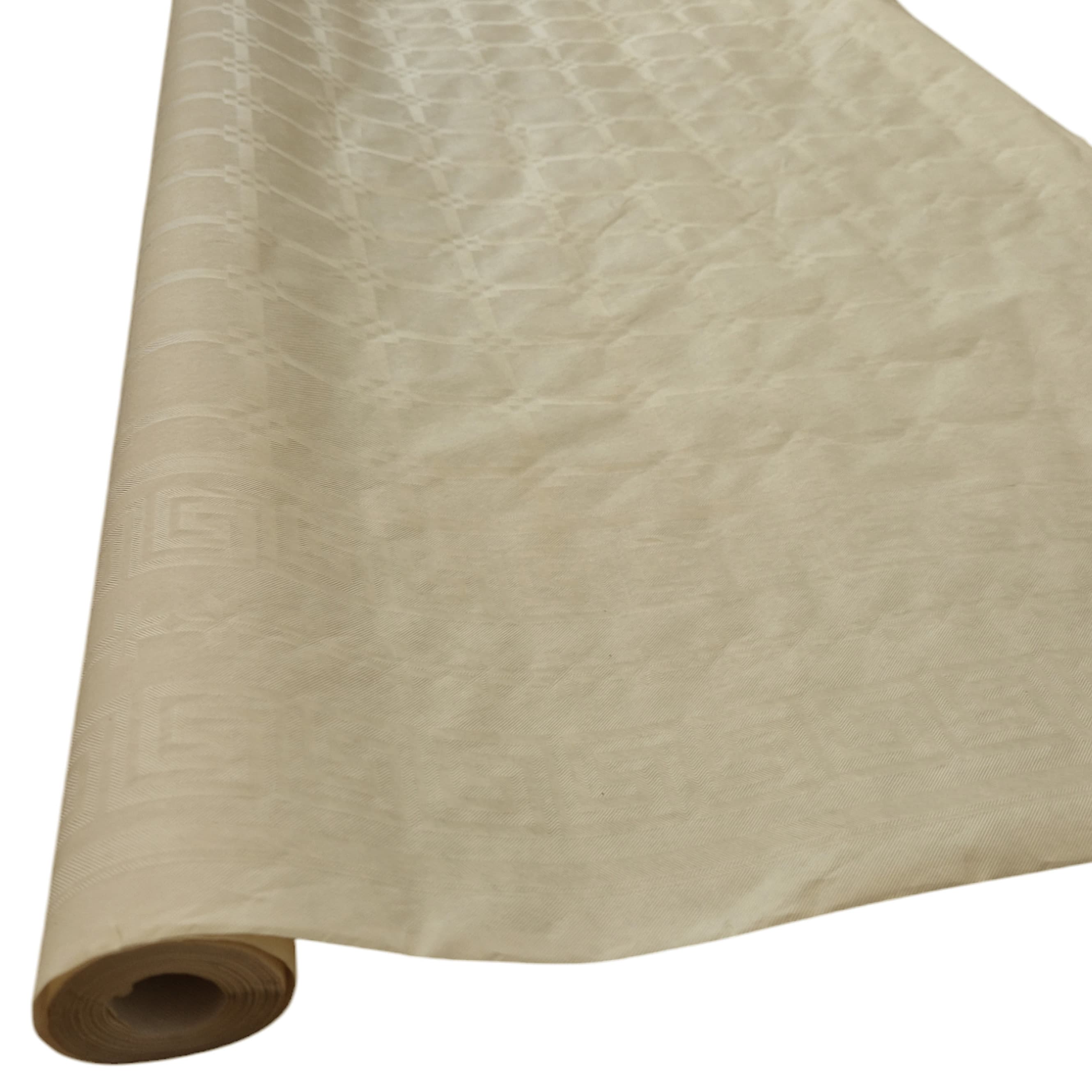 Haza Tafellaken/tafelkleed rol papier - 800 x 120 cm - beige - Lange tafels - Damast papier