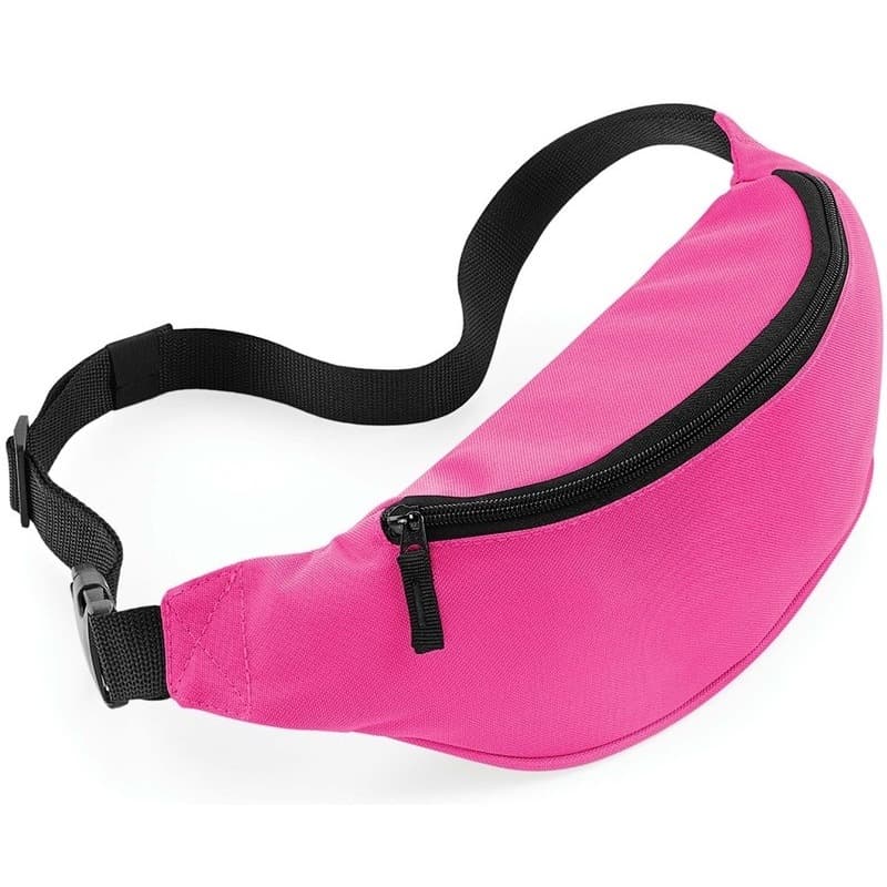Heuptasje/buideltasje - 1x - fuchsia roze - 38 cm - festivaltasjes - Reis/vakantie/wandel tasje