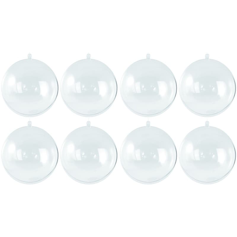 Hobby/diy kerstballen - 40x - transparant - D5 cm - kunststof - knutselen