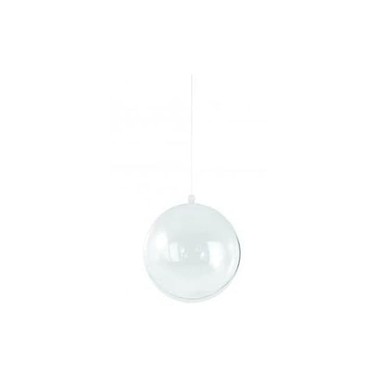 Hobby/diy kerstballen - 5x stuks - transparant - D10 cm - kunststof - knutselen