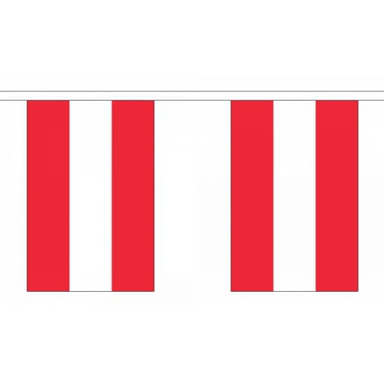 Oostenrijk Vlaggetjes vlaggenlijn slinger - 900 cm - polyester - binnen/buiten - versiering