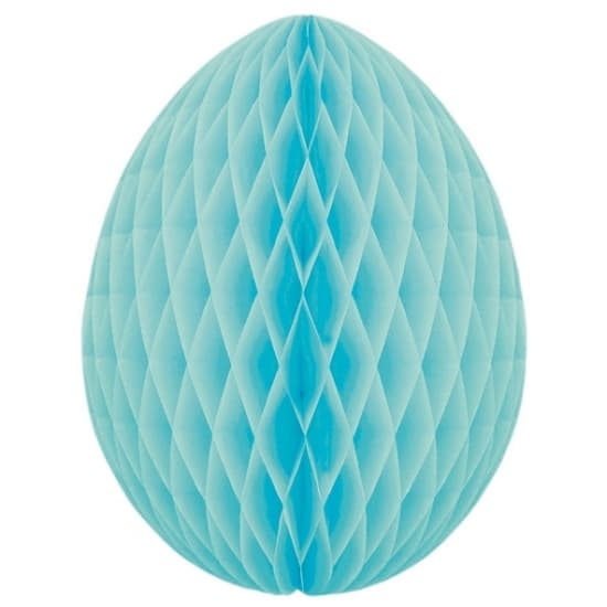 Paas decoratie ei van papier - mintgroen - 10 cm - brandvertragend crepepapier - Pasen