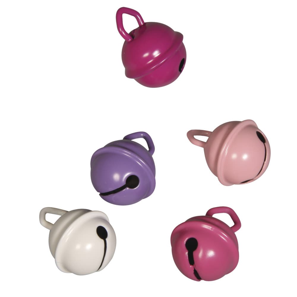 Rayher Metalen belletjes - 5x stuks -roze mix 15 mm - knutselen - Kerst kersmuts belletjes
